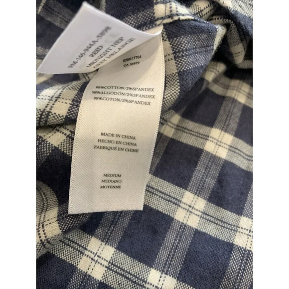 Rails Men's Blue Reid Long Sleeve Button Down Shirt Medium NWT - Picture 12 of 12